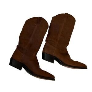 Dan Post‎ Vintage Brown Leather Cowboy Boots Size 6.5
